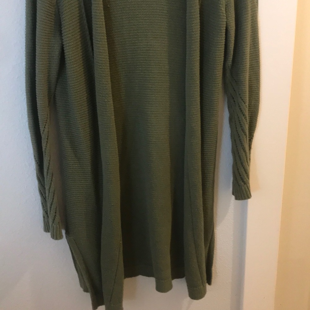 LOFT Outlet XSP Olive Green Knitted Cardigan